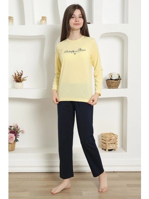 İlkyaz Fashion Kız Çocuk Penye Pijama Takım Sarı