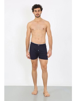 İlkyaz Fashion Erkek Penye Boxer Lacivert