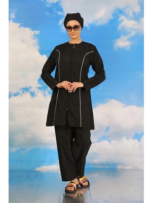 İlkyaz Fashion Kadın Tam Tesettür Siyah Mayo