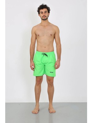 İlkyaz Fashion Erkek Fermuar Cepli Deniz Şortu Fıstık Yeşil