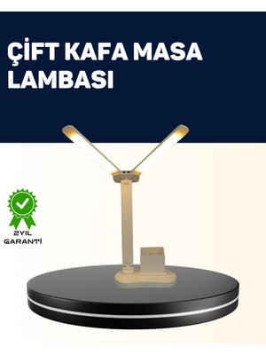 İlkyaz Fashion Ayarlanabilir Kısılabilir LED Masa Lambası | Entegre Kalemlik ve Telefon Tutucu Özellikli Ilkyzh
