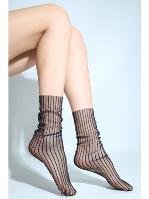 İlkyaz Fashion Daymod Tül Rib Soket Çorap ILKYZKB-RS34