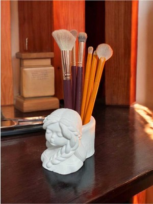 PremiumPort Bohem Kız Dekoratif Masa Üstü Kalemlik ve Düzenleyici