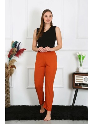 İlkyaz Fashion Kadın Pamuk Penye Tek Alt Pijama Kremit