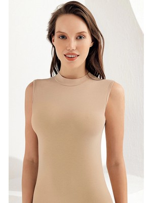 İlkyaz Fashion Imer 1263 Kolsuz Sıfır Yaka T-Shirt ILKYZKB-RS34