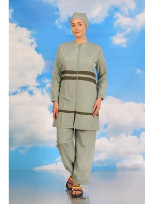 İlkyaz Fashion Kadın Tam Tesettür Mayo Su Yeşili