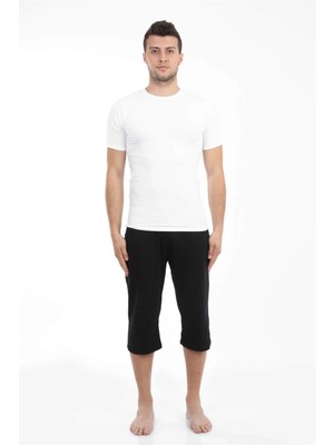 İlkyaz Fashion Erkek Pamuk Kapri Siyah
