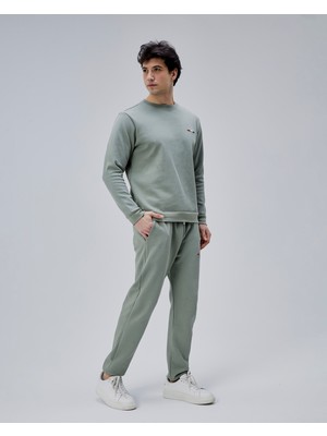 Moon Cover Mooncover Erkek Double Face Pike Eşofman Takımı – Nakış Detaylı Haki