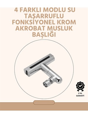 İlkyaz Fashion 360° Dönüşlü Su Akışı Başlığı | 4'ü 1 Arada Kullanım ILKYZHB-RS3455