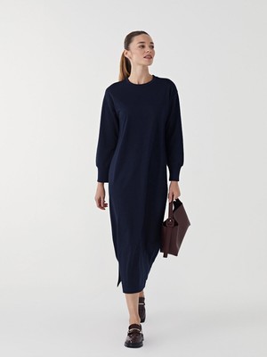 Lc Waikiki Yeni Sezon Bisiklet Yaka Kadın Sweat Elbise