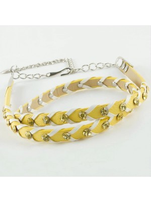 Örgülü Deri Taşlı Kemer