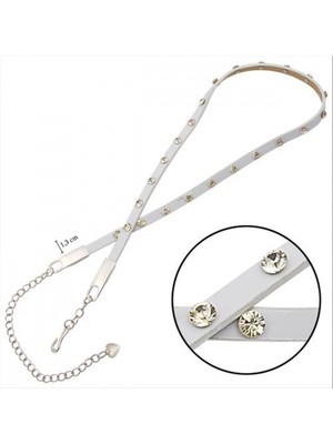 Klasik Deri Taşlı Kemer