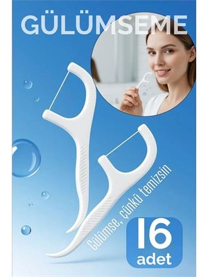 İlkyaz Fashion Kürdanlı Diş Ipi 16’lı Paket Pratik ve Hijyenik Ağız Bakım Aracı  ILKYZHB-RS3455