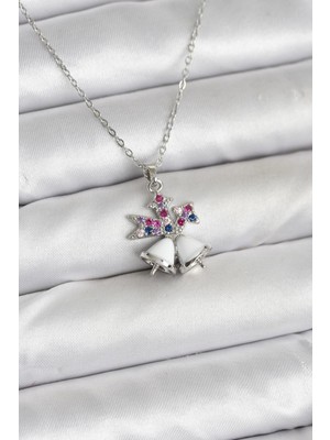 İlkyaz Fashion 316L Çelik Zincir Gümüş Renk Chirtsmas Bell Model Yılbaşı Temalı Kadın Kolye Ilkyazb-Rsbjtr