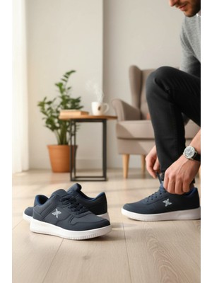 Enoch Erkek x Amblem Detaylı Yüksek Beyaz Tabanlı Günlük Spor Ayakkabı Sneaker