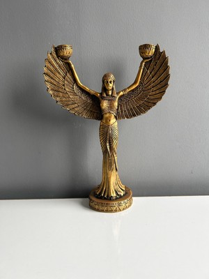 PremiumPort Şamdan Dekoratif Altın Eskitme Zarif ve Şık Tasarım