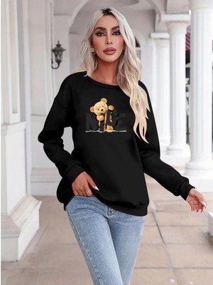 Etiler Collection Kadın Uzun Kollu Bisiklet Yaka Viskon Iki Iplik Bluz