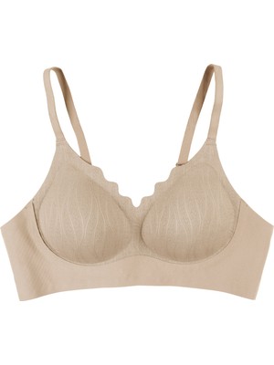Koza İç Giyim Kadın Balensiz Çıkarılabilir Pedli Dikişsiz Tül Detaylı Lazer Sütyen