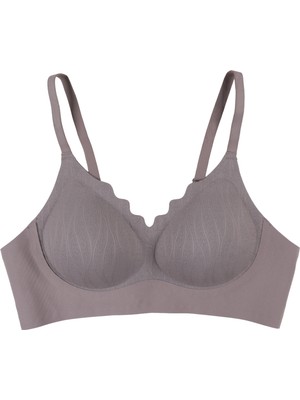 Koza İç Giyim Kadın Balensiz Çıkarılabilir Pedli Dikişsiz Tül Detaylı Lazer Sütyen