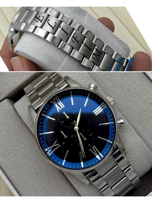 Deepwell Isimli Saat Kişiye Özel Kordona Yazı Gümüş Renk HP-097343S