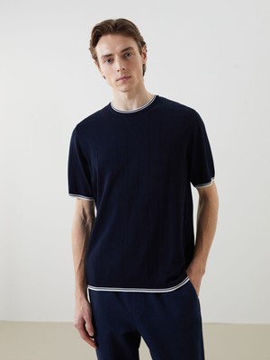 Lc Waikiki Yeni Sezon Bisiklet Yaka Kısa Kollu Erkek Triko Kazak