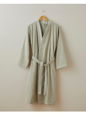 English Home Chic Diamond Pamuk Bornoz S-M Açık Yeşil