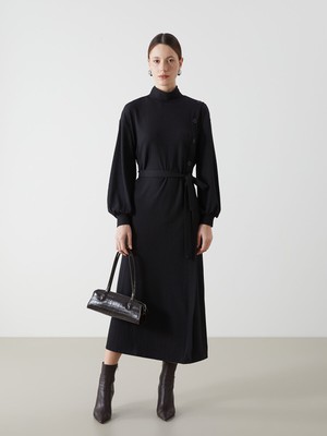 Lc Waikiki Yeni Sezon Dik Yaka Dokulu Elbise