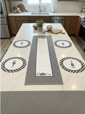 Home Desenli Desenli Runner & 4’lü Yuvarlak Supla Takım