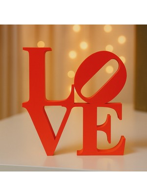 PremiumPort Aşk Temalı Masaüstü Dekoratif Obje, Sevgililer Günü Hediye, 15X15 cm