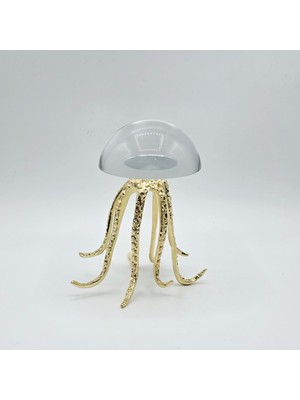 PremiumPort Altın Kristal Cam Ahtapot Dekoratif Metal Ayaklı Küçük Objeyi Satın Al