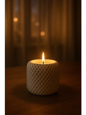 PremiumPort Modern Dekoratif Beton Saksı Mumluk, Şık ve Işlevsel Tasarım