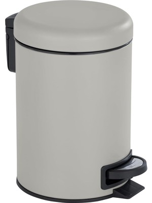 Braventa Collection Leman Taupe 3l Entegre Atık Torbası Tutuculu Kozmetik Pedal Gri - Gri-Kahverengi
