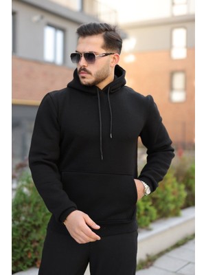 Etiler Collection Erkek Kapüşonlu Üç Iplik Şardonlu Hoodie