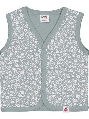 Civil Baby Çiçek Empirme 6-18 Ay Yelek - Yeşil 12-18 Ay