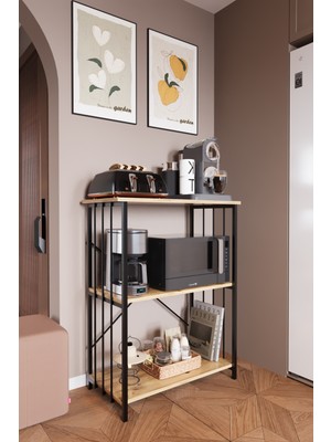 Awox Depola Çok Amaçlı Metal Gövdeli 3 Raflı Düzenleyici Raf Kiler Düzenleyici