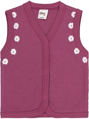 Civil Baby Çiçek Empirme 6-18 Ay Yelek - Pembe 9-12 Ay