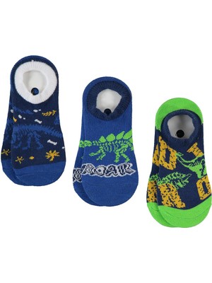 Civil Boys Fosil Dinazor 3'lü 2-12 Yaş Erkek Babet Çorap - Standart 12-13 Yaş