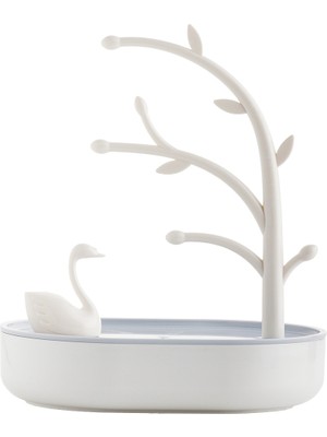 PremiumPort Gri Mücevherlik, 18.1X12.7X20.9 Cm, Şık ve Kullanışlı Saklama Çözümü