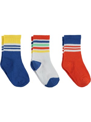 Civil Boys Colorful 3'lü 2-12 Yaş Erkek Soket Çorap - Standart 4-5 Yaş