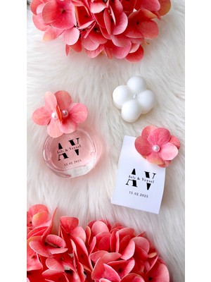 A V Concept 50 Adet Hediyelik Seti | 25 Mum + 25 Kolonya | Kişiye Özel Söz Nişan Nikah Yenidoğan