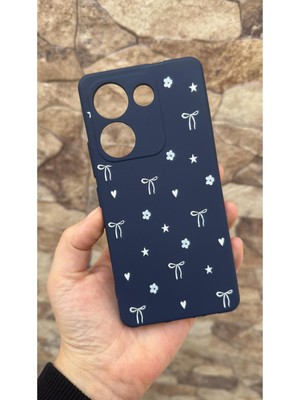 Vip Case Tecno Camon 20 Pro Uyumlu Mini Fiyonk Desenli Silikon Darbe Emici Klasik Korumalı Rubber Kılıf