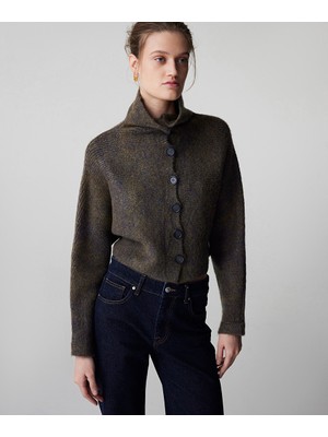 İpekyol Dokulu Yüksek Yaka Triko Hırka IW6250050104036