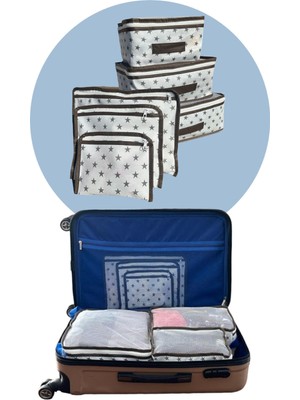Helen's Home 6'lı Valiz Seyahat Seti Bavul Içi Organizer Set Düzenleyici