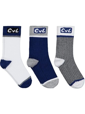 Civil Boys Derbili Cvl 3'lü 2-12 Yaş Erkek Soket Çorap - Standart 12-13 Yaş