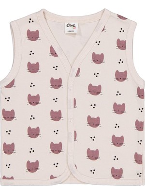 Civil Baby Kedi Empirme 6-18 Ay Yelek - Bej