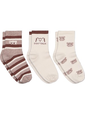Civil Boys Bear 3'lü 2-12 Yaş Erkek Soket Çorap - Standart 12-13 Yaş
