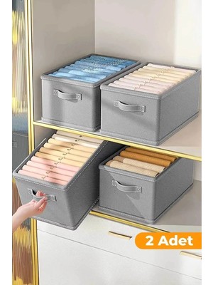 Helen's Home 2 Adet Dolap Içi Düzenleyici, Raf Düzenleyici, Katlanabilir Kıyafet Saklama Kutusu-40 CMX25 CMX20CM