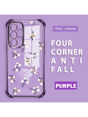 HONTINGA Samsung Galaxy A33 5g ile Uyumlu Şeffaf Kılıfı Düşüme Önleyici Basitlik Anti Düşme Kamera Korumali Çiçek Dalı Desen Yumuşak Silikon Telefon Kılıfı Kadın ve Erkek Için Uygundur K3-0220