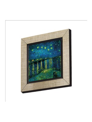 PremiumPort Ren Nehri ve Yıldızlı Gece Mdf Magnet, Sanat ve Dekorasyon Için Harika