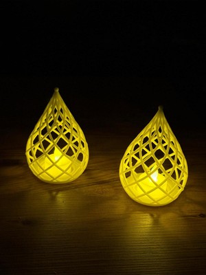 PremiumPort Renkli LED Mumluk, Masa Süsü, Işıklı Dekorasyon Parçası
